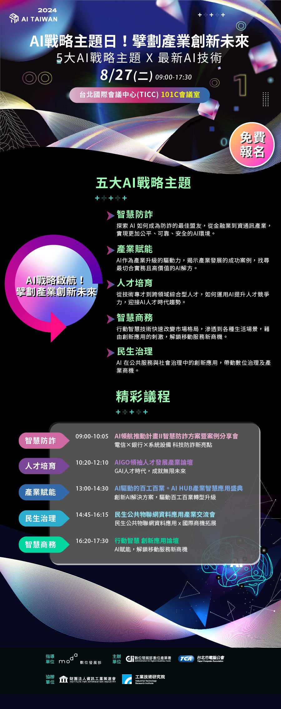 【免費報名！AI戰略主題日】掌握五大AI戰略主題，擘劃產業創新未來活動議程
