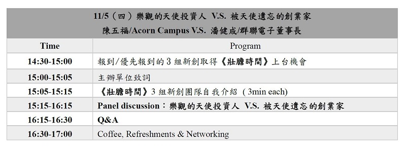 時間：11月5日（四）1500-1700，地點：台杉鳥巢-台北小巨蛋，活動詳情請洽聯絡人：王秉慧 電話： 02-2720 9898 #133。