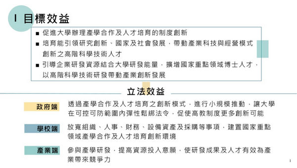 國家重點領域產學合作及人才培育創新條例